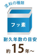 フッ素 耐久年数 約15年~